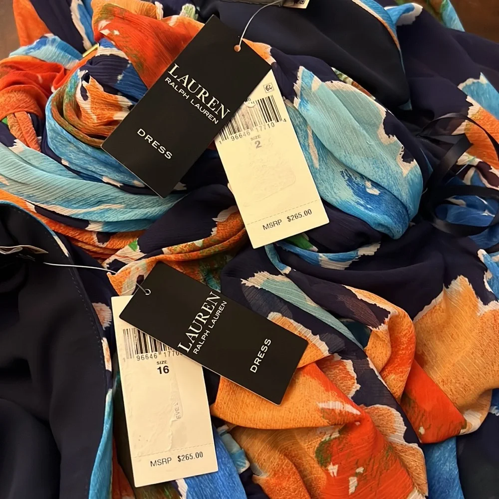 LAUREN RALPH LAUREN Floral Georgette One-Shoulder Gown. - Picture 11 of 11